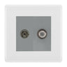 BG White Moulded TV & Satellite Socket NWM65G by BG Nexus (BG-NWM65G)