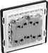PCDMG43B Back - This Evolve Matt Grey 20A 16AX triple light switch from British General can operate 3 different lights, whilst the 2 way switching allows a second switch to be added to the circuit to operate the same light from another location (e.g. at the top and bottom of the stairs).