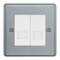 BG MC5BTS2 Metal Clad | 2 Gang Secondary Telephone Socket