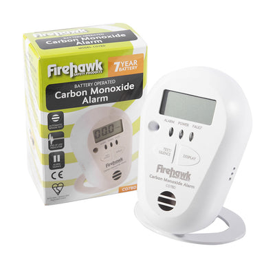 7 Year Sealed Longlife Battery Digital Carbon Monoxide Alarm - Firehawk CO7BD by Firehawk (Safelincs-FICO7BD)