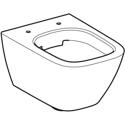 Geberit Smyle Square Rimless Compact Wall-Hung WC 490mm - 500.379.01.1 by Geberit (Geberit-500.379.01.1)