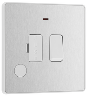 BG PCDBS52W Brushed Steel Evolve 13A Flex Outlet Neon Switched Fused by British General (BG-PCDBS52W-Shopift-SA_1)