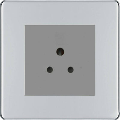 BG Nexus Screwless Polished Chrome 2A Unswitched Socket FPC28MG by British General (BG-FPC28MG)