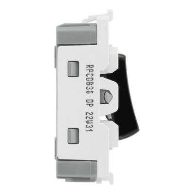 BG RPCDB30 Evolve Grid Black 20A 20AX 2 Way 2 Pole Switch Module by British General