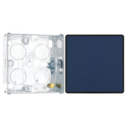 BG Evolve Matt Blue Intermediate Edge to Edge Rocker Switch PCDDB13EB with 25mm Steel Back Box