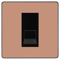 BG Evolve Polished Copper Single RJ11 Telephone Socket PCDCPRJ111 - Black Insert
