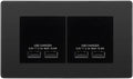 BG Evolve Black Chrome 4G Euro Plate with 2X USB-A Dual Chargers – Black Insert