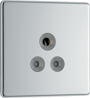 BG FPC29G Nexus Screwless Flat-Plate 5A Unswitched Socket Round Pin Polished Chrome by British General (BG-FPC29G-Shopify-SA_1)