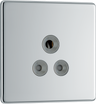 BG FPC29G Nexus Screwless Flat-Plate 5A Unswitched Socket Round Pin Polished Chrome by British General (BG-FPC29G-Shopify-SA_1)