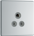 FPC29G Front - This 5A round pin socket from British General can be used to connect lamps to a lighting circuit.