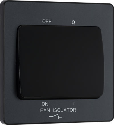 BG Evolve PCDMG15B Matt Grey 10A 3 Pole Fan Isolator - Black Insert