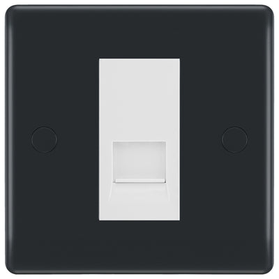 BG Part M Single RJ11 Telephone Socket, Screw Terminal - White Insert