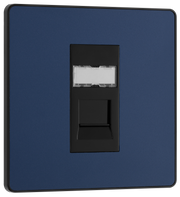 BG PCDDBRJ451B Matt Blue Evolve RJ45 Cat6 Data Outlet - Black Insert by British General (BG-PCDDBRJ451B-Shopify-SA_1)