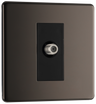 BG FBN64 Flatplate Screwless Satellite Socket, 1 Gang, Black Insert by British General (BG-FBN64-Shopify-SA_1)