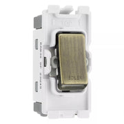 BG RRBLAB Antique Brass 20 Amp Double Pole Appliance Grid Switch Labelled Boiler by British General (BG-RRBLAB+RAB30)