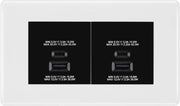 BG White 4 Gang Faceplate with 45W USB A+C Charger Modules – Black Insert by British General (BG-8EMR4+EMUSBAC45B)