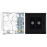 BG Nexus Matt Black Double Isolated Coaxial Socket NFB63 with 35mm Steel Back Box