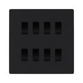 BG Evolve Matt Black 8 Gang Custom Grid Light Switch