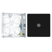 BG Screwless Matt Black 1 Gang Coaxial TV Socket FFB60 with 25mm Steel Back Box
