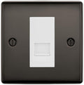 BG Nexus Black Nickel Single RJ11 Telephone Socket NBNRJ111 - White Insert