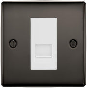 BG Nexus Black Nickel Single RJ11 Telephone Socket NBNRJ111 - White Insert by British General (BG-NBNRJ111W)