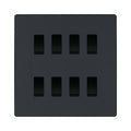 BG Evolve Matt Grey 8 Gang Custom Grid Light Switch