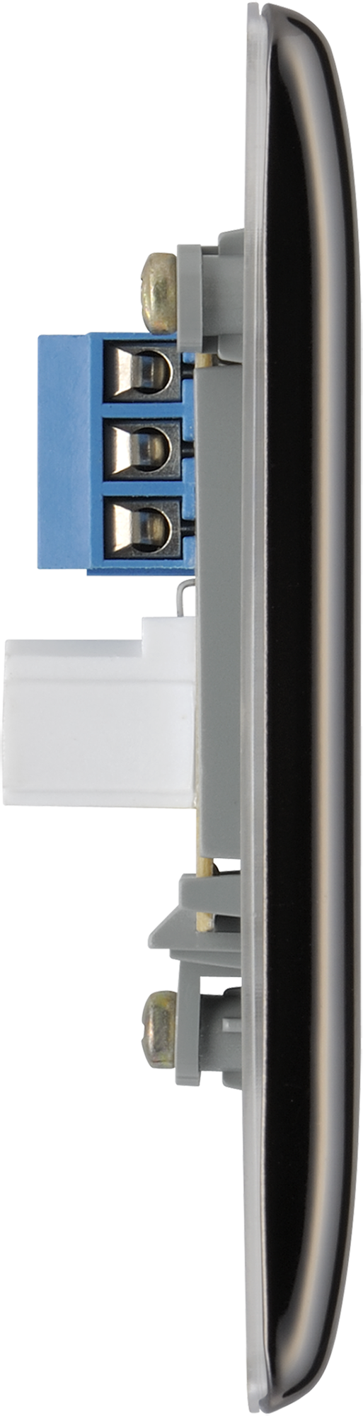  NBNBTS1 Side - This secondary telephone socket from British General uses a screw terminal connection and should be used for an additional telephone point which feeds from the master telephone socket.