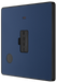 PCDDB54B Side -This Evolve Matt Blue 13A fused and unswitched connection unit from British General provides an outlet from the mains containing the fuse, ideal for spur circuits and hardwired appliances.