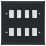 BG Part M 8 Gang Light Switch Custom Grid with Back Box Included