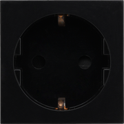 BG EMSCHSB Euro Module 16A Schuko Unswitched Socket - Black by British General (BG-EMSCHSB)