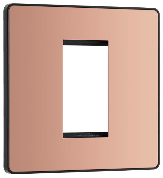 PCDCPEMS1B Front - The Euro Module range from British General combines plates and interchangeable modules so you can configure your own bespoke switches and sockets. 