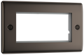 BG Electrical NBNEMR4 Euro Module Nexus Metal 4 Module Rectangular Front Plate Black Nickel