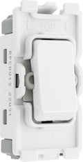 BG RPCDW13 Evolve Grid White 20A 20AX Intermediate 1 Pole Switch Module