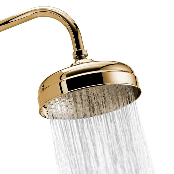 Aqualisa AQUATIQUE 5 Inch Fixed Shower Head; for Concealed Valve; Gold - 550.04