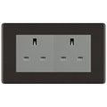 BG Screwless Black Nickel 4 Gang 13A Unswitched Socket - FBN4GUSSG