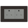 BG Screwless Black Nickel 4 Gang 13A Unswitched Socket - FBN4GUSSG by British General (BG-FBN4GUSSG)