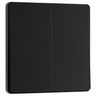 BG Evolve Matt Black 2 Gang 2-Way 20A Edge to Edge Rocker Light Switch | PCDMB42EB by British General (BG-PCDMB42EB)
