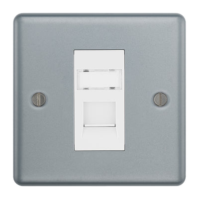 BG MC5RJ451 Metal Clad | 1 Gang RJ45 Ethernet Socket by British General (BG-MC5RJ451)
