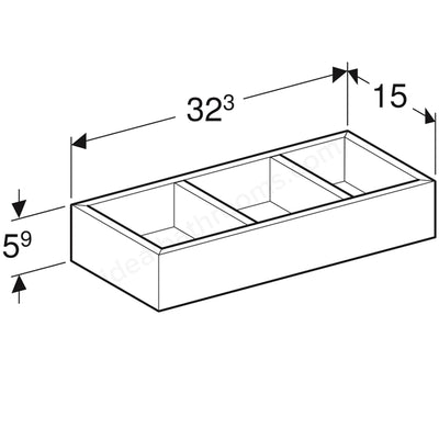 Geberit Smyle Square drawer insert low 1 - 500.677.00.1 by Geberit (Geberit-500.677.00.1)