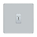 BG Screwless Polished Chrome 1G 2 Way SP Emergency Light Test Key Grid Switch