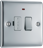 Newlec British General NPC52 Nexus Metal Polished Chrome 13A Neon Switched Fused Spur Unit by Newlec (Newlec-BG-NPC52-Shopify_1)