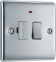Newlec British General NPC52 Nexus Metal Polished Chrome 13A Neon Switched Fused Spur Unit