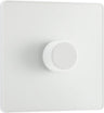 BG PCDCL81W Pearlescent White Evolve 1 Gang 200W Intelligent Trailing Edge Dimmer Switch - White Insert by British General (BG-PCDCL81W-Shopify-SA_1)