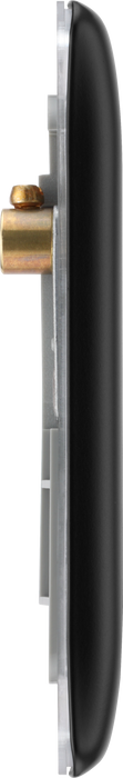 BG NFBEMS2 Nexus Metal Matt Black 50x50 Aperture Single Double Euro Module Front Plate