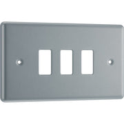 BG RMC3 Nexus Grid Metal Clad | 3 Module Front Plate by British General (BG-RMC3)