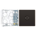 BG Screwless Black Nickel 200W 2 Way Single Trailing Edge Dimmer Switch FBN81 with 35mm Steel Back Box