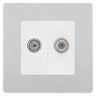 BG Evolve Brushed Steel TV & Satellite Socket PCDBSTVSATW by BG Evolve (BG-PCDBSTVSATW)
