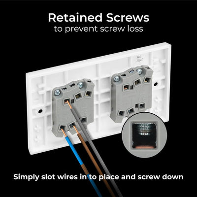 BG 944 Moulded Square Edge | White | 4 Gang 10AX 2 Way Plate Switch by British General (BG-944)