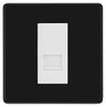 BG Screwless Matt Black Single RJ11 Telephone Socket FFBRJ111 - White Insert by British General (BG-FFBRJ111W)