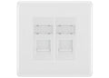 BG Nexus White Moulded 2 Gang RJ45 Data Socket NWMRJ452W White Inserts